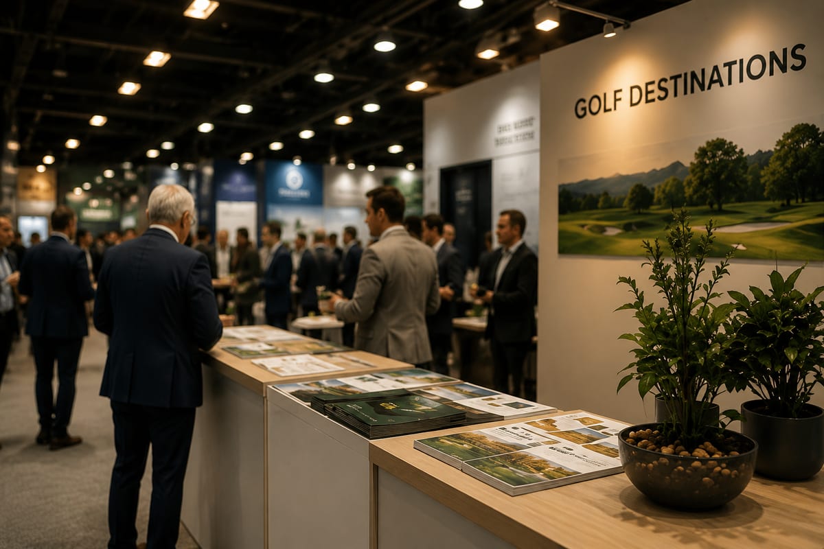 Golf Destinations Stand auf einer Golfmesse