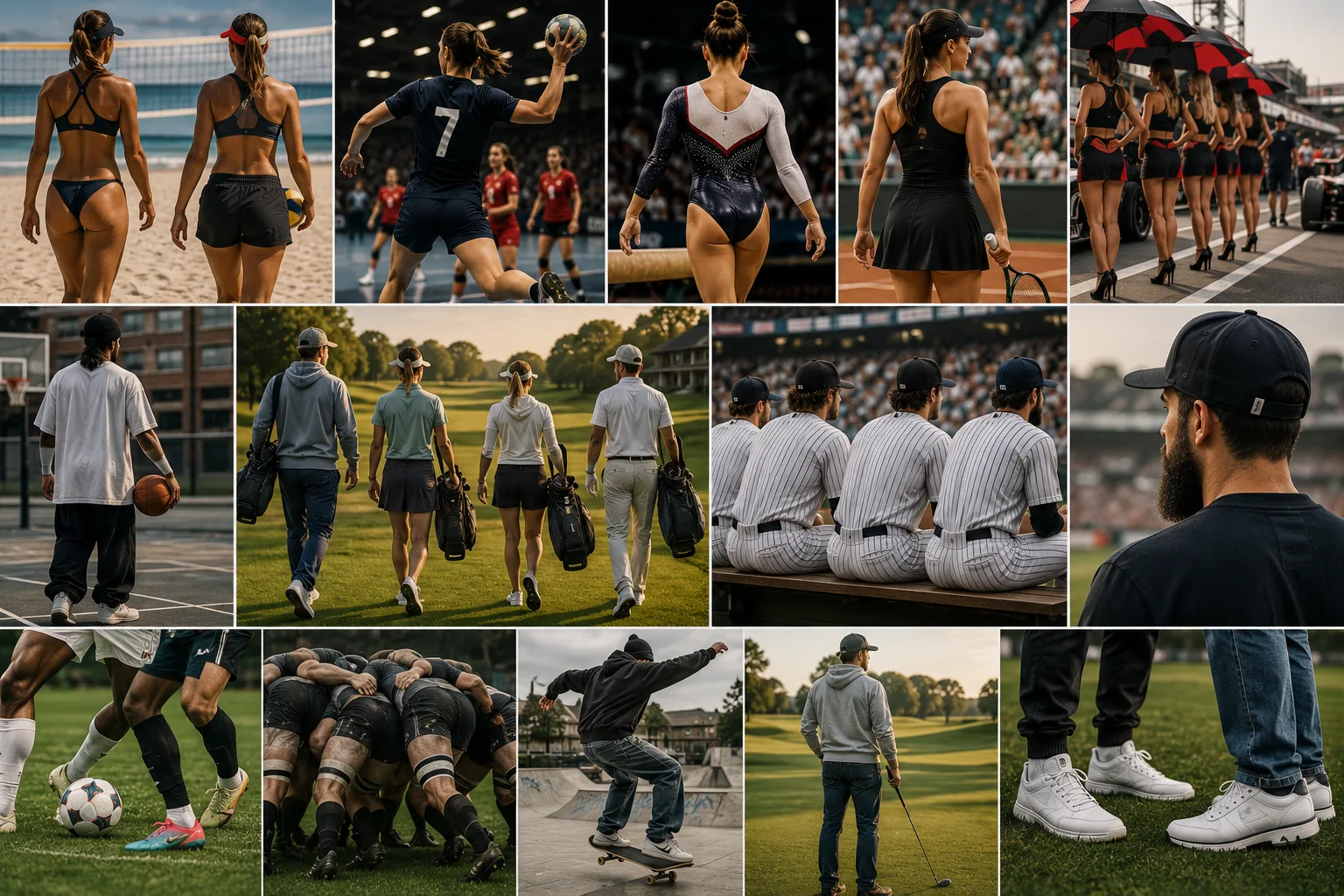 Kleidungs-Debatten quer durch den Sport: Beachvolleyball, Handball, Turnen, Tennis, Grid Girls, Basketball, Golf, Baseball, Fußball, Rugby und Skateboarding