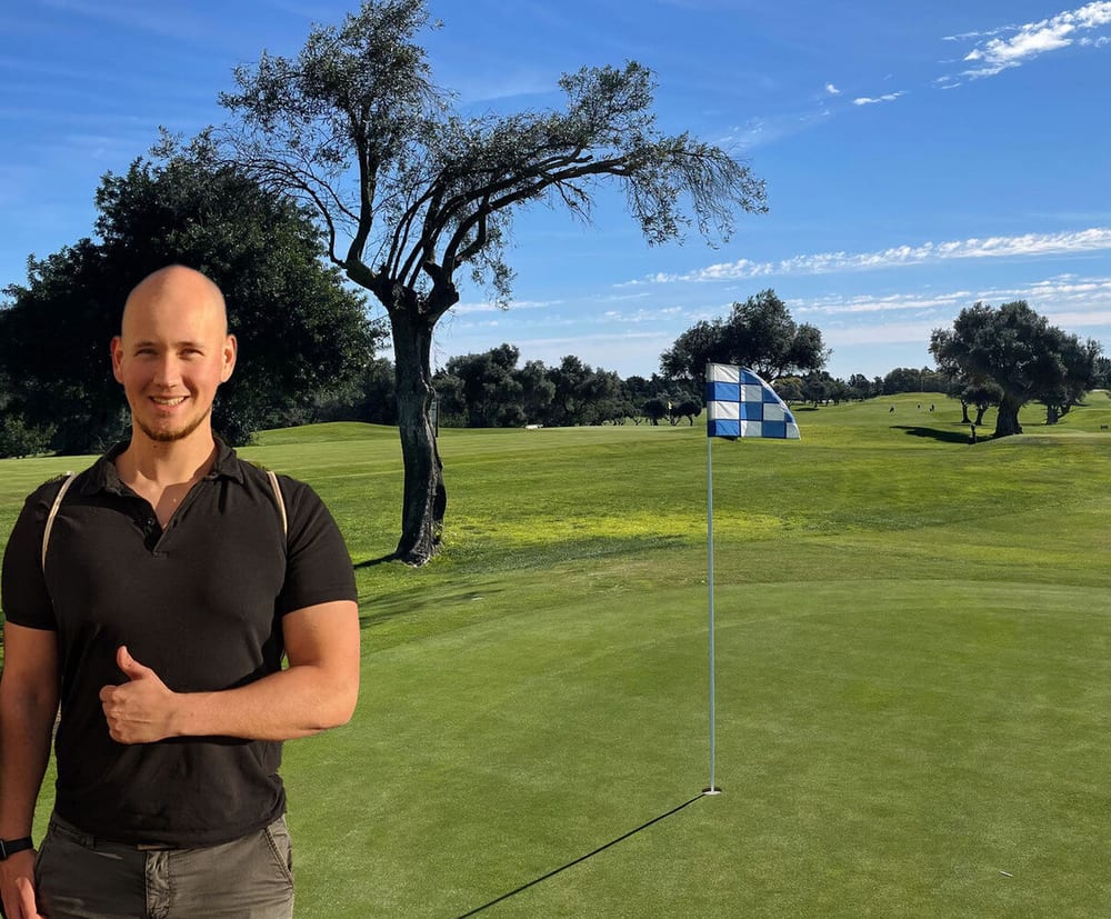 Mirco Timm auf dem Golfplatz